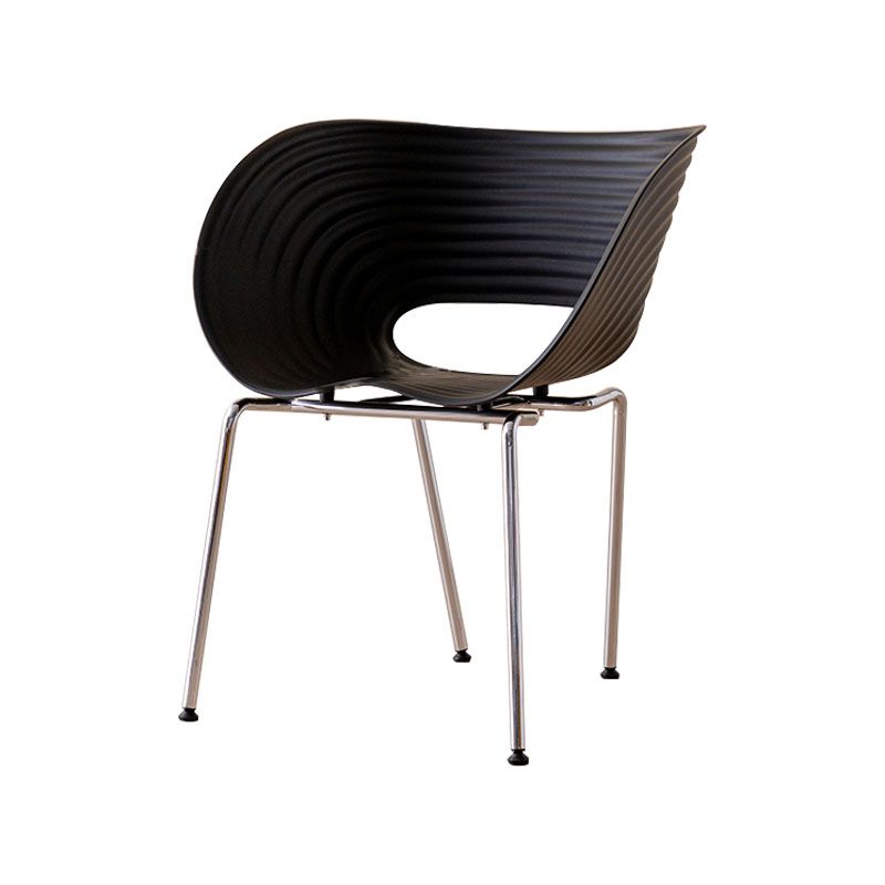 Contemporary Dining Chair Arm Chairs with Metal Legs for Kitchen