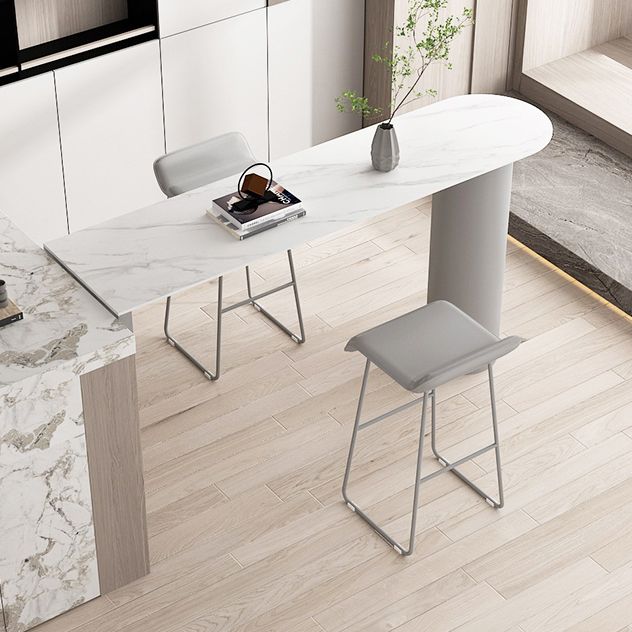 Stone Kitchen Double Pedestal Hall/Pub Table Modern Bistro Bar Height Cocktail Table