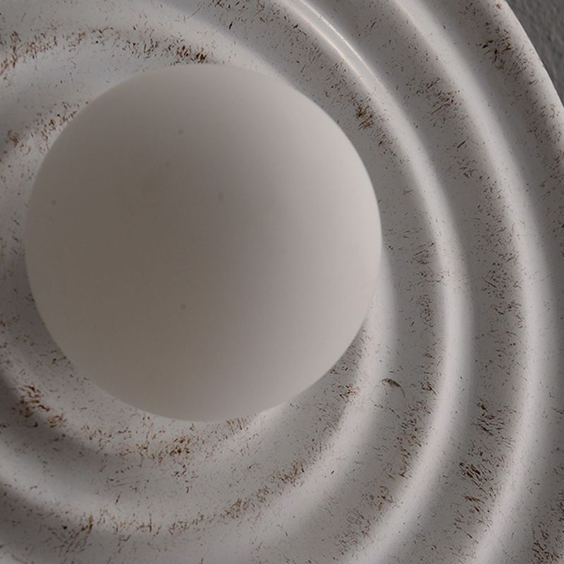 Nordic Style Wall Mount Light Circle Shape Resin Wall Lamp for Living Room