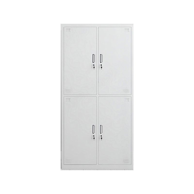 Modern Style Wardrobe White Metal Wardrobe Closet with Locks