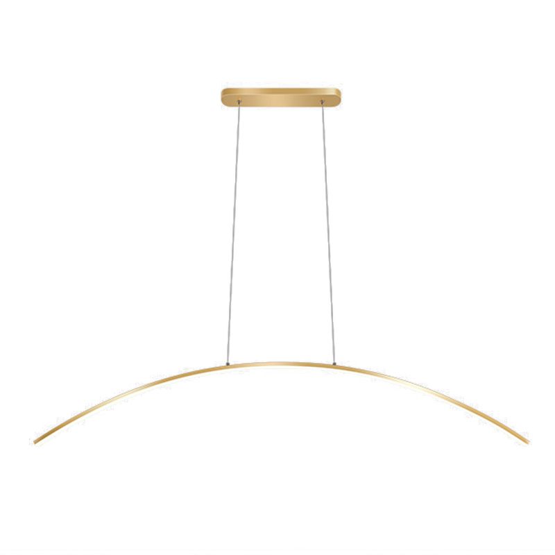 Golden Ceiling Light Contemporary LED Kitchen Island Lighting for Foyer