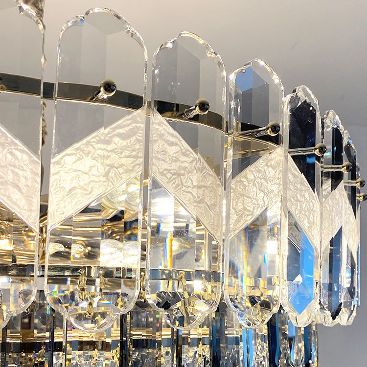 Orbicular Suspended Lighting Fixtures Modern Crystal Chandeliers for Dining Room