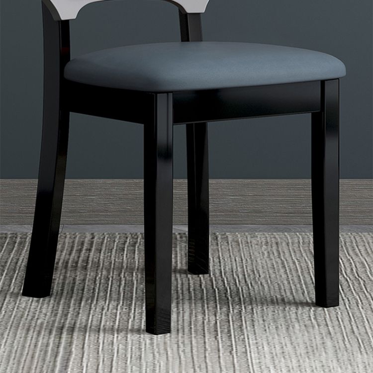 Scandinavian Home Side Chair Open Back Wood Upholstered Dining Room Chair (Set of 2)