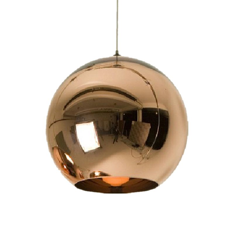 Elektroplattierte Spiegelglas Kugel Anhänger Lampe 1-Licht postmoderner Kleidungsgeschäft Dekoratives hängendes Licht