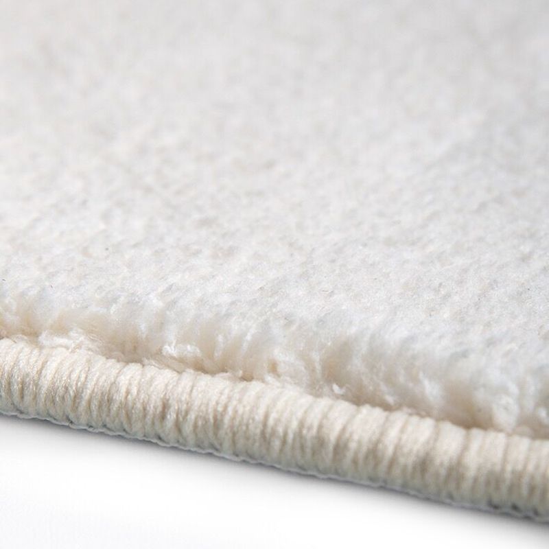 Simplicity Apricot Carpet Modern Round Rug Polyester Stain Resistant Rug for Living Room