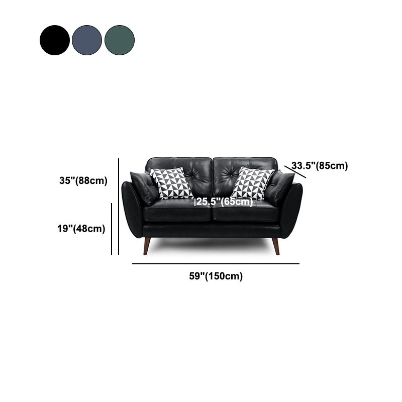 Glam Tufted Split-Back Standard Living Room Pillow Top Arm Sofa