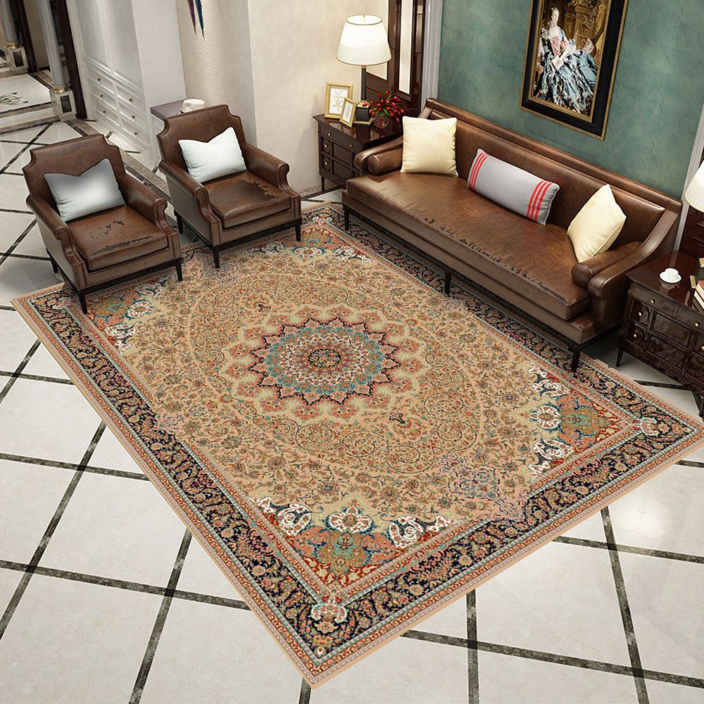 Antike Medaillon -Druckteppich Polyester Innenteppich -Teppichfleck -Widerstands -Fläche Teppich für Wohnzimmer