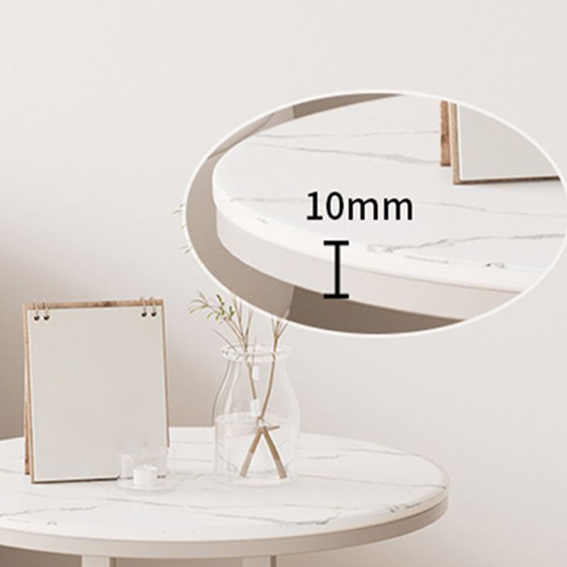 Modern 19.68-inch Tall Metal Abstract Side Table Round Top End Table with Storage