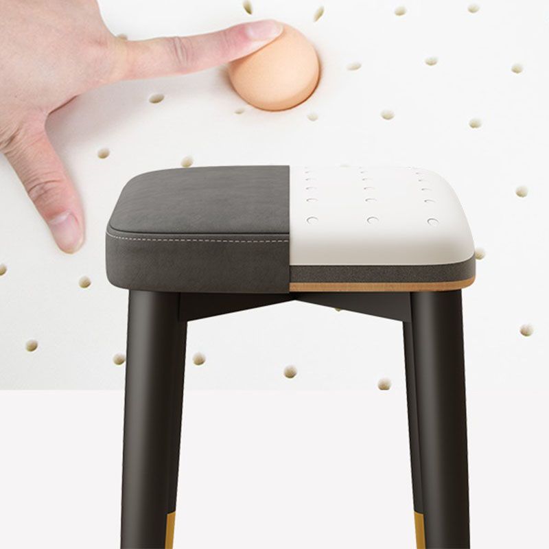 Modern Ottoman Cotton Fade Resistant Solid Color Square Ottoman