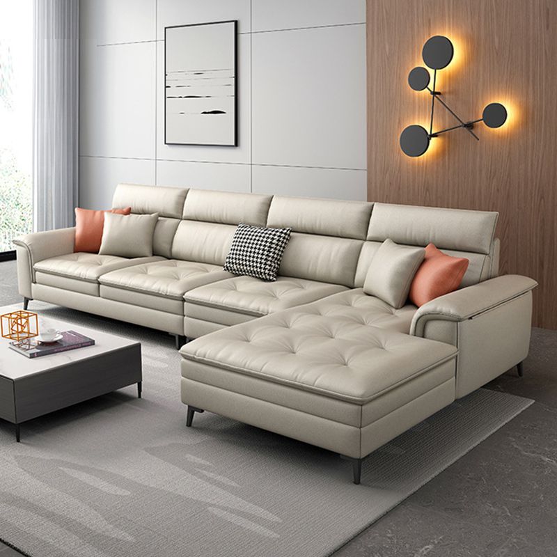 133.86" L Modern Sectionals Pillow Top Arm Sectionals with 4-Seater