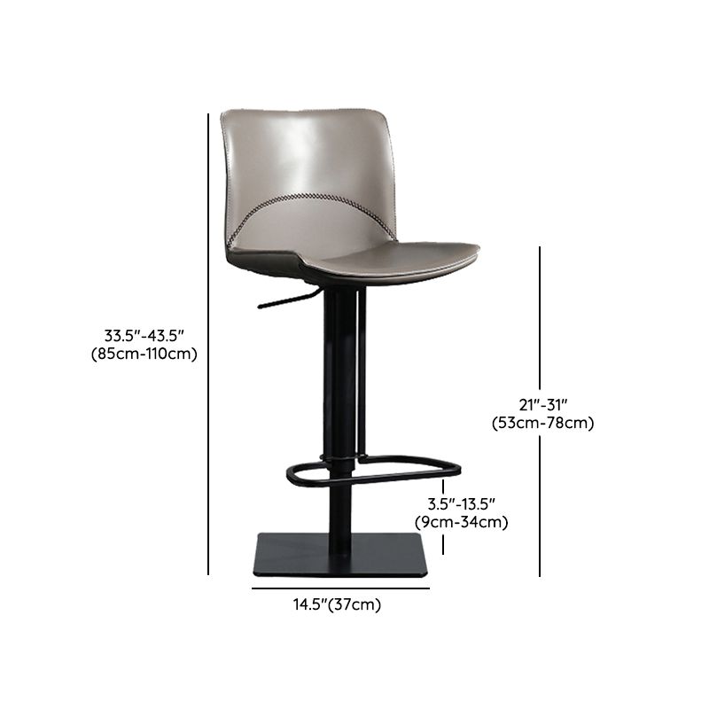 Modern Upholstered Counter Stool Bar-height Bar Stool with Footrest