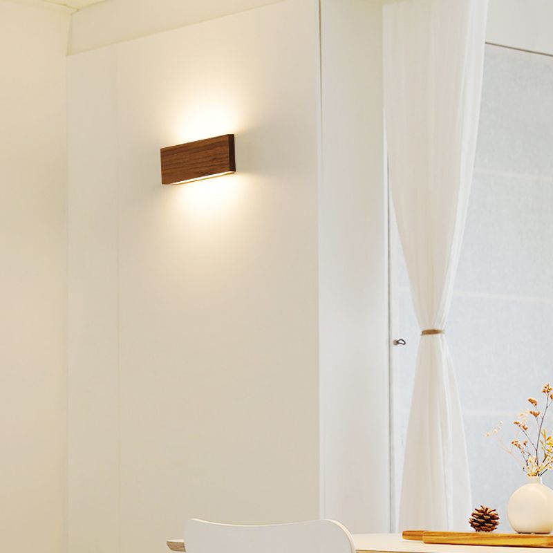 Lámpara de pared de estilo moderno lámparas de pared creativas de madera para sala de estar de dormitorio