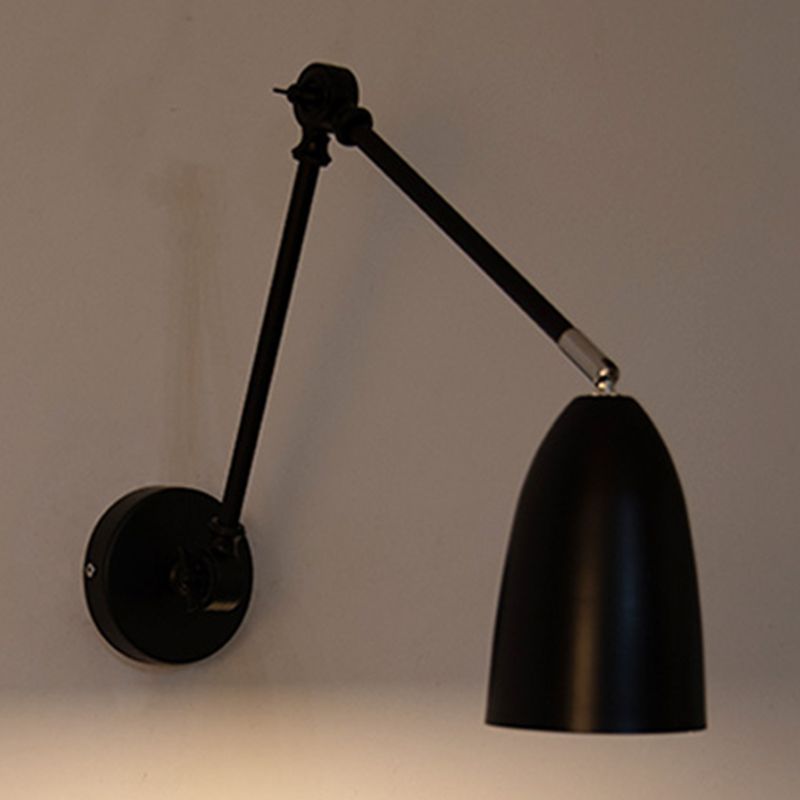 Metal Shade Wall Light Nordic Single Light Adjustable Wall Sconce for Living Room
