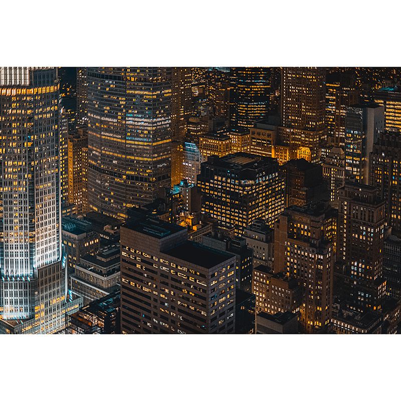 Urban Scenery Resistant Mural Wallpaper Environment Friendly Sleeping Room Wall Mural