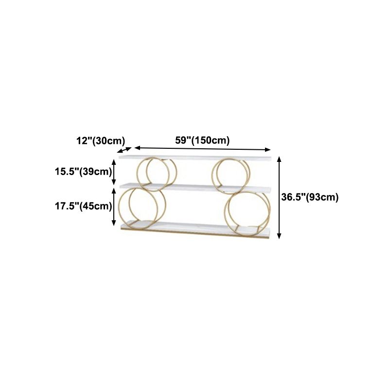 11.81 "W libreria di libreria glam in stile aperta libreria per la sala da studio dell'ufficio