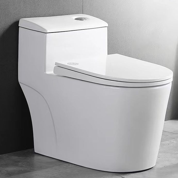 Traditional 1-Piece Toilet Bowl White Urine Toilet with Slow Close Seat for Bathroom