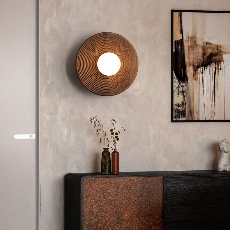 Holzkugel Wandleuchte moderne Stil 1 leichte Wandmontagelampen