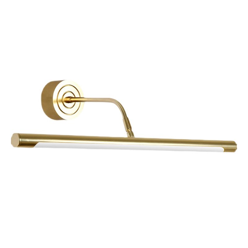 Linear Wall Light Fixture Modern Metal 1 Light Sconce Light in Gold
