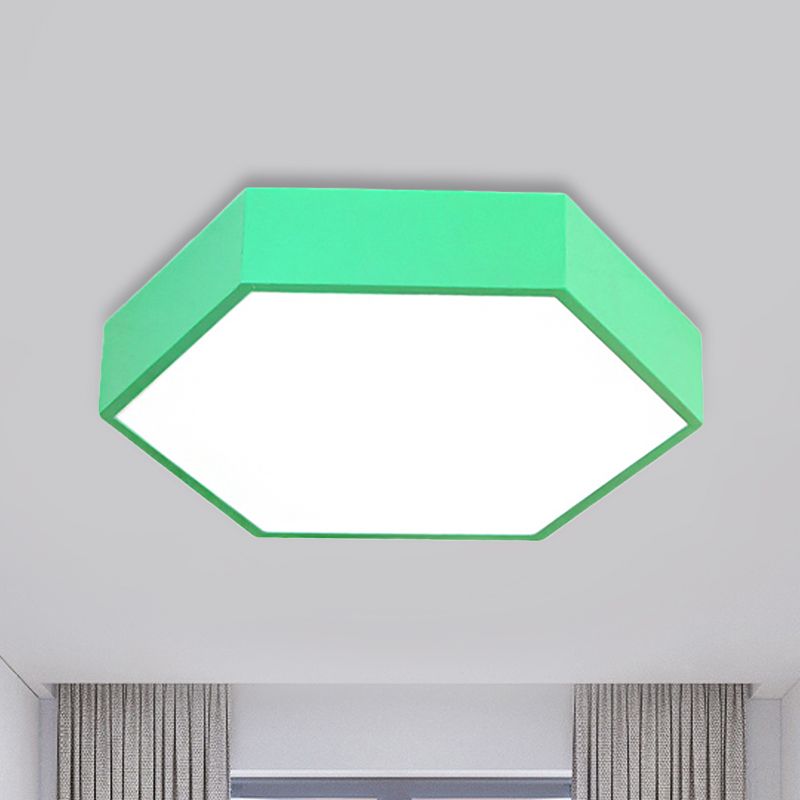 La luz de techo rasante del hexágono de acrílico del metal embroma la lámpara de techo simple del LED para la sala de estar