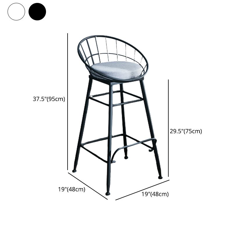 Nordic Style Bucket Counter Stools for Home Upholstered Bar Stools
