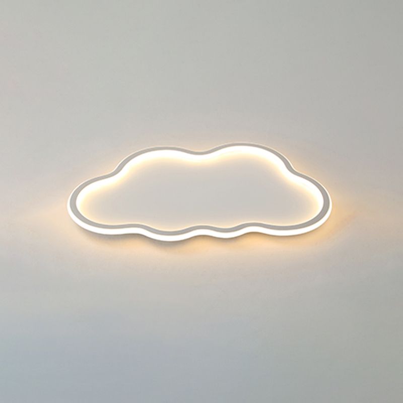 Moderna plafoniera a nuvola in alluminio con montaggio a incasso a LED con paralume in silicone