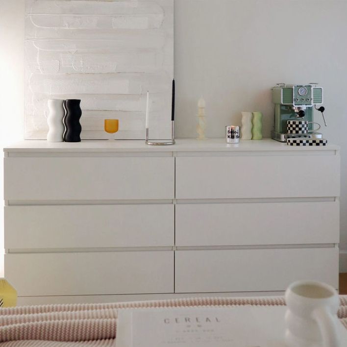 Contemporary Storage Chest Manufactured Wood Dresser with 3/4/5/6/8 Drawers