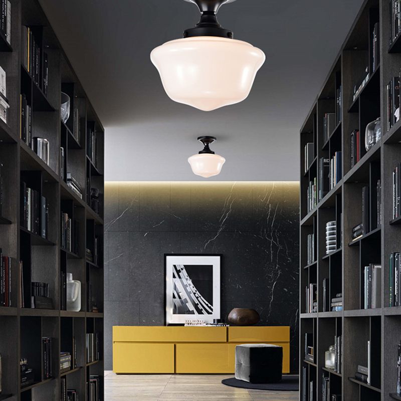 Plafonnier moderne en forme de géométrie simple, plafonnier en cuivre à 1 lumière