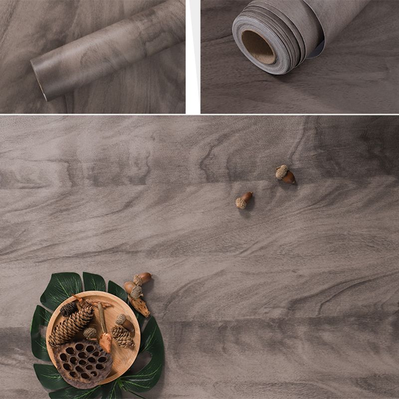Self Sticking Repurposed Wood Wallpaper Roll Industrial Vinyl Wall Decor, 16.5' L x 23.5" W