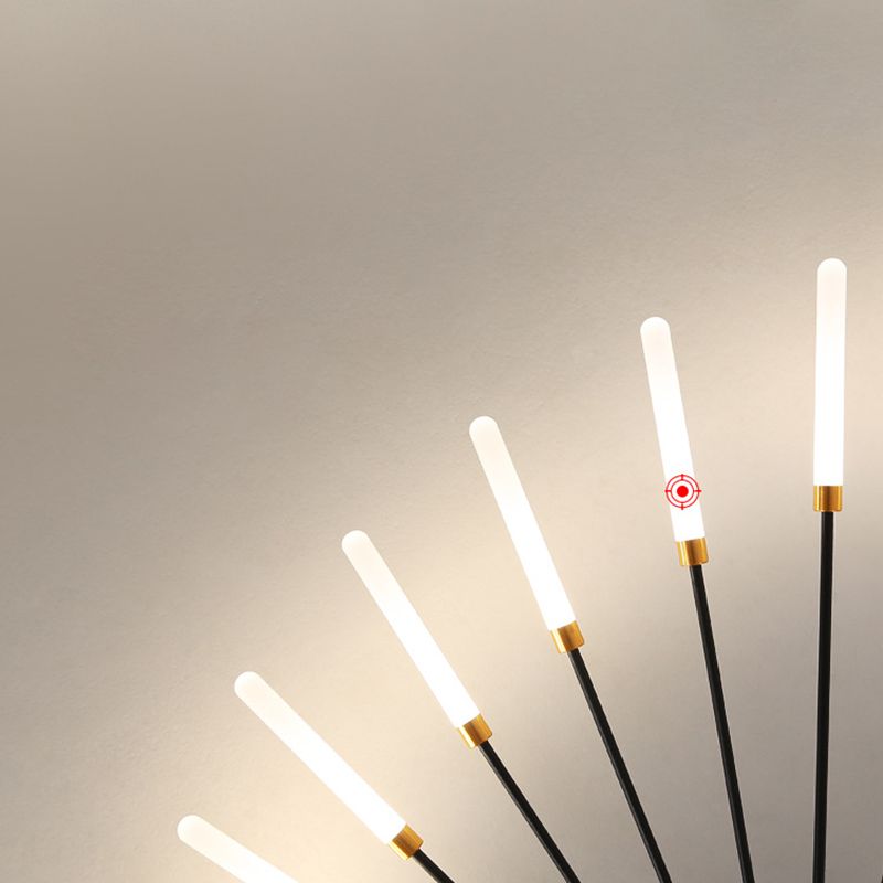 Multi-head Sputnik Semi-ceiling Light Modern Acrylic Semi Flushmount Ceiling Light for Bedroom