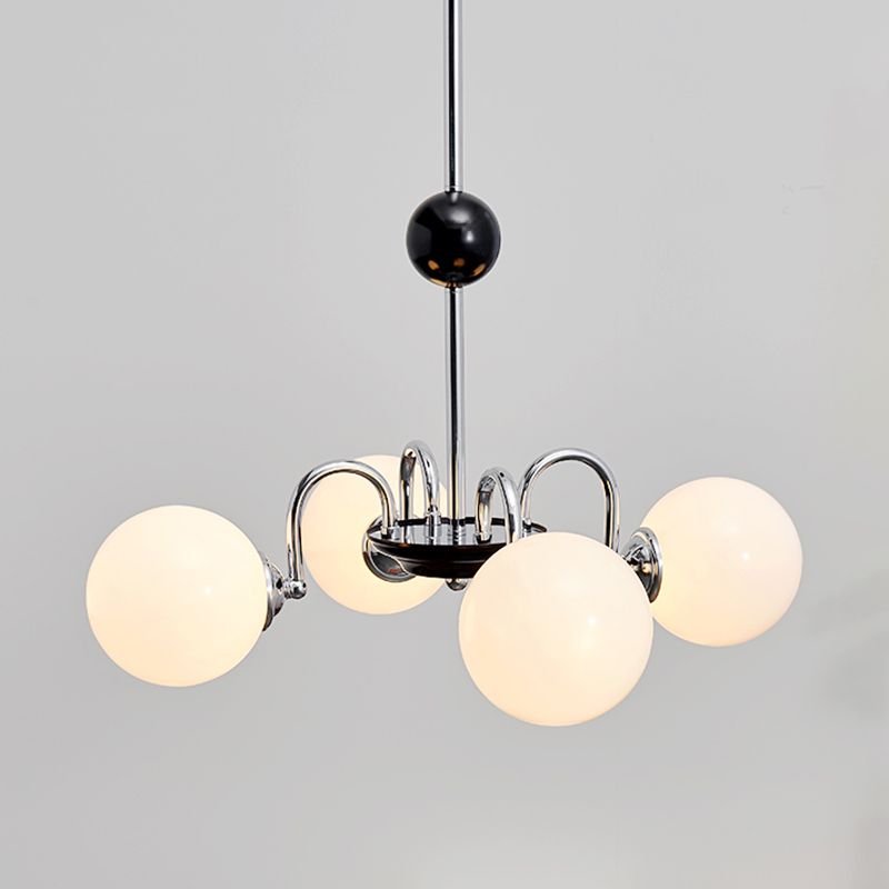 Lampadario a forma di globo lampadina multipulla nordica con vetro per camera da letto