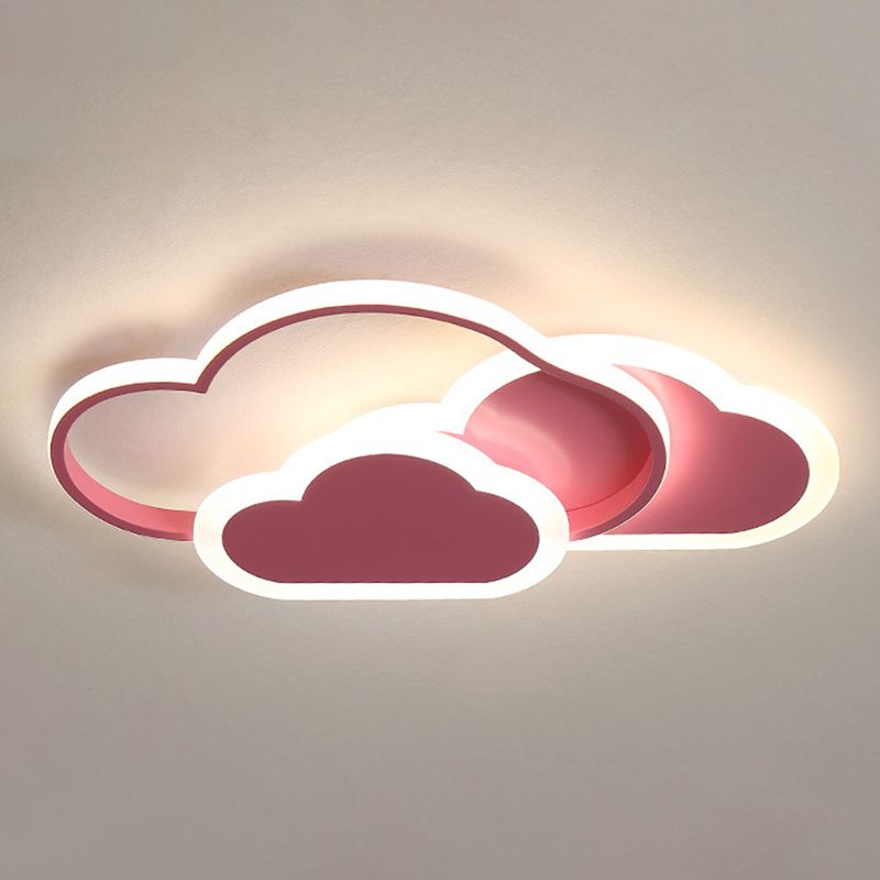 Clouds Acrylic Ceiling Mount Light Fixture Minimalism LED Close To Ceiling Lamp
