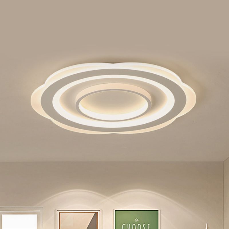 16 "/19.5" /23.5 "Bloemplafondarmatuur Moderne acryl woonkamer spoeling licht in warm/wit
