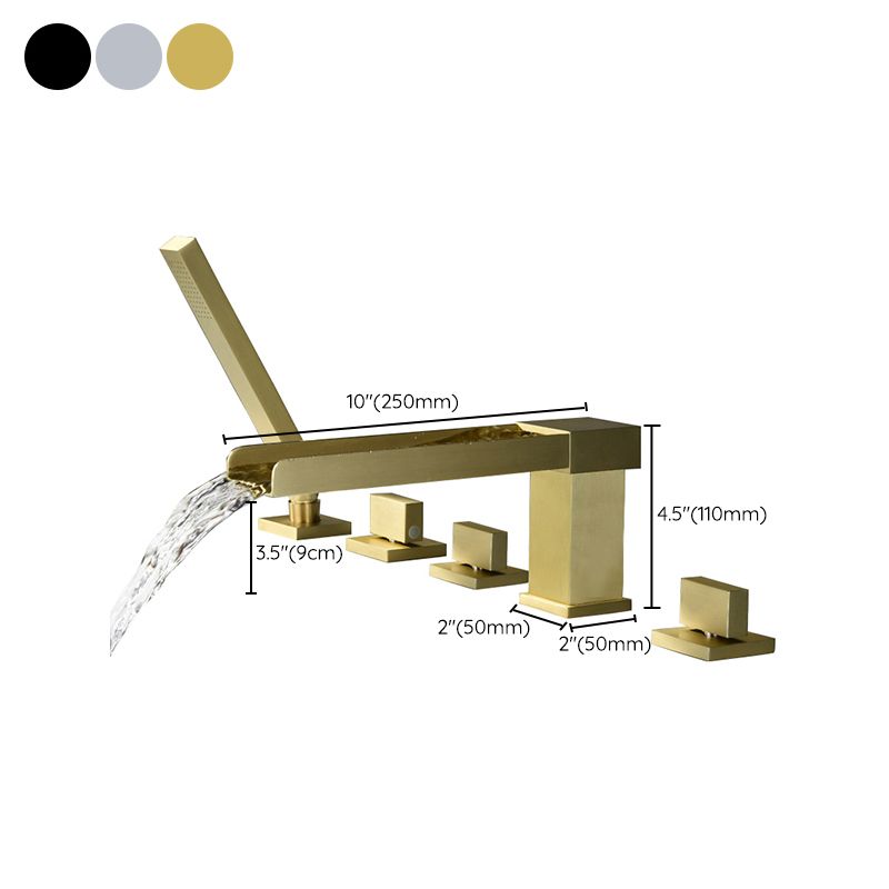 Deck Mounted Bathroom Faucet Modern Style Copper Bathroom Faucet