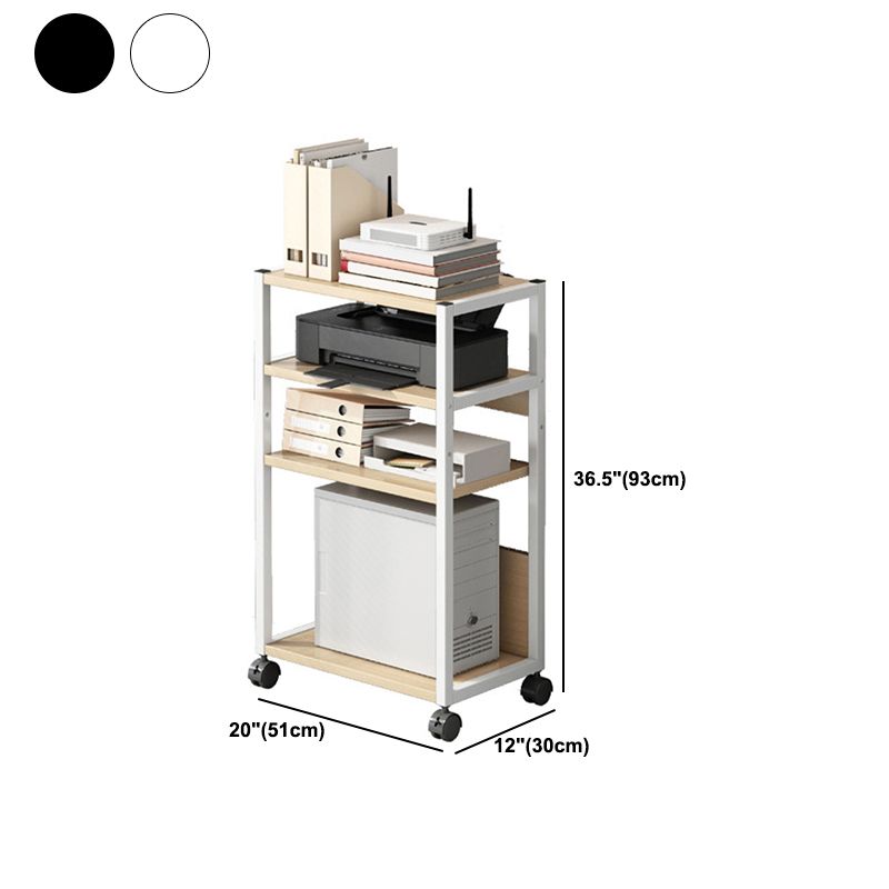 Adjustable and Metal Bookcase 11.8-inch Wide Contemporary Bookshelf