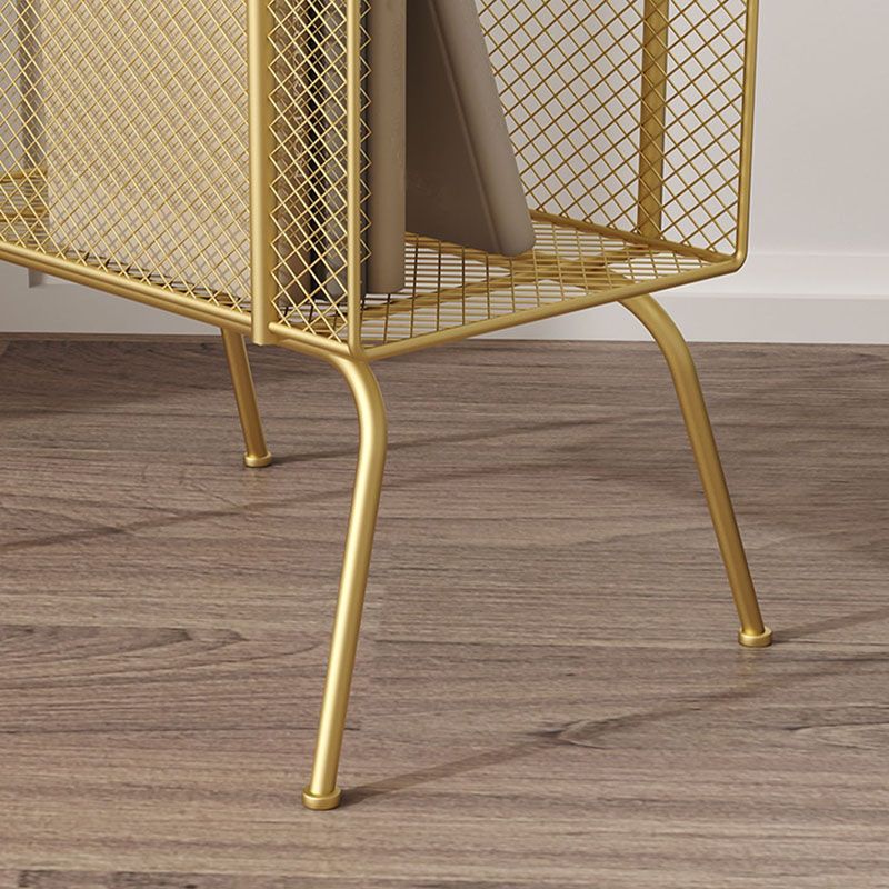 27.5"H Contemporary Style Bookcase Metal Open Back Bookshelf for Home