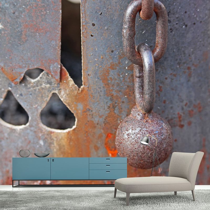 Industrial Style Coherer Murals for Living Room Moisture Resistant, Personalized Size