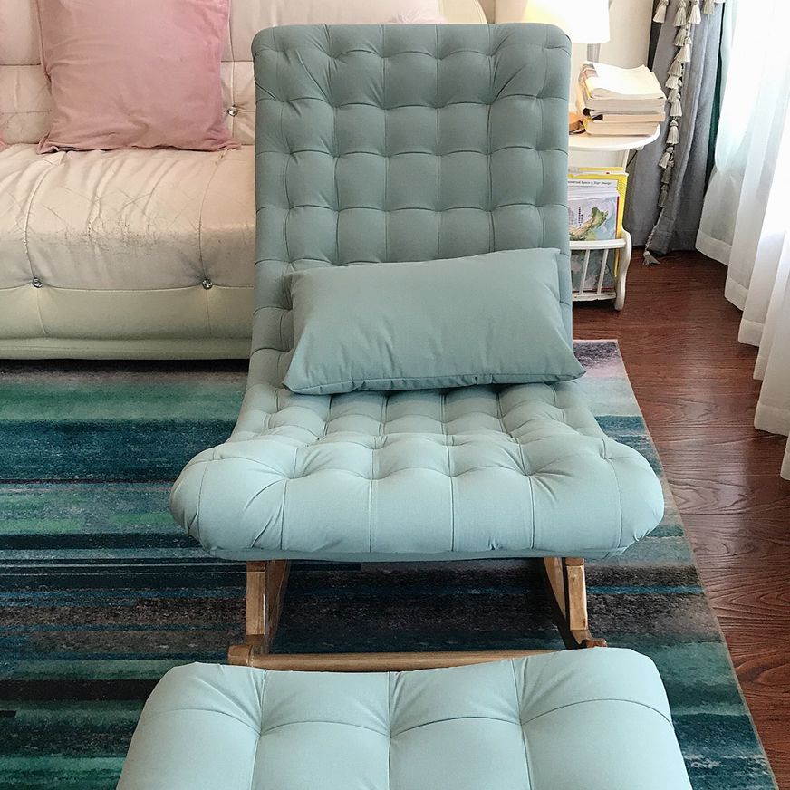 Interior Furniture Relaxing Lazy Sofa Chair Leisure Velvet Fabric Rocking Chair