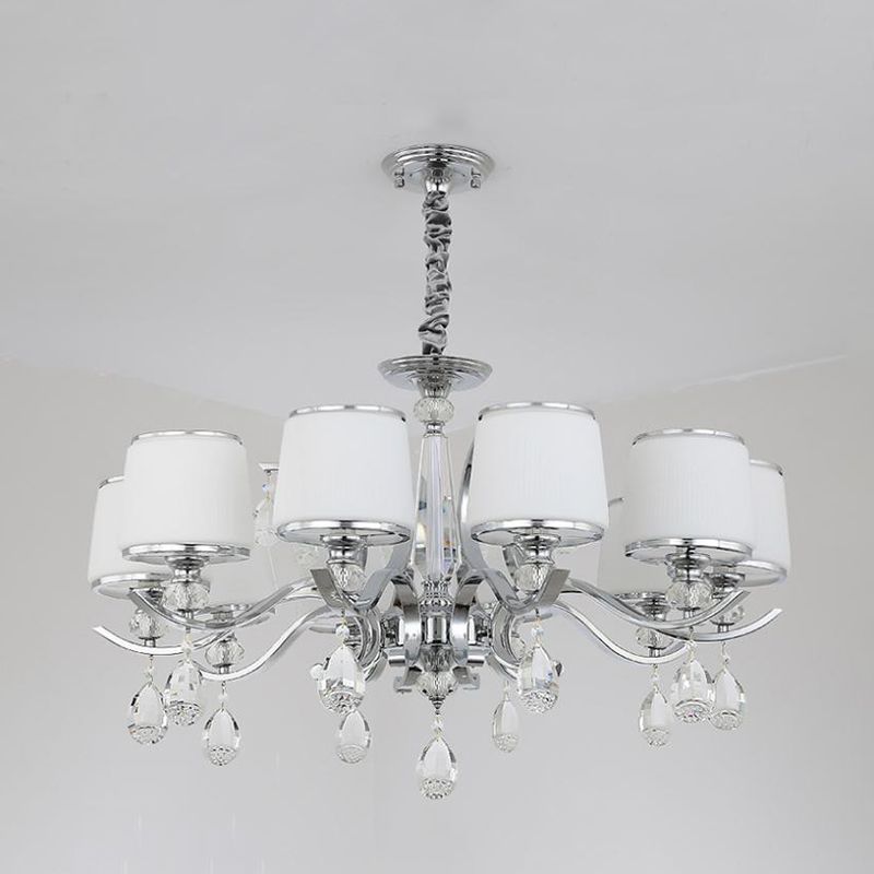 Nordic Modern Style Hanging Pendant Light Metal Chandelier Lighting with Glass Shade
