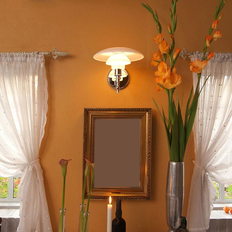 Metal/Glass Wall Light Industrial Polish Finish Lighting for Home