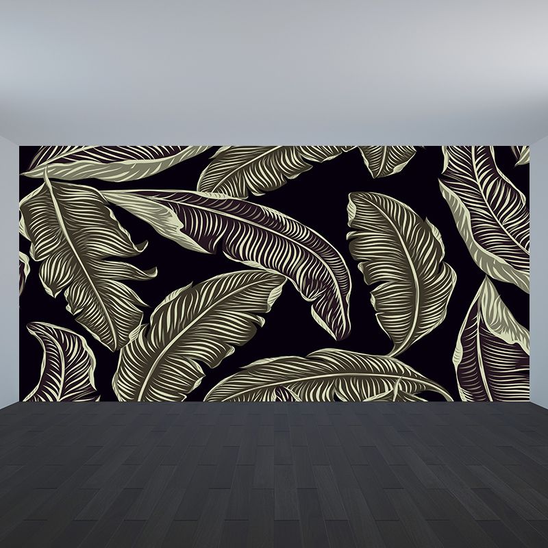 Plants Illustration Wall Mural Tropical Girls Room Mural for Wall Decor, Custom Size