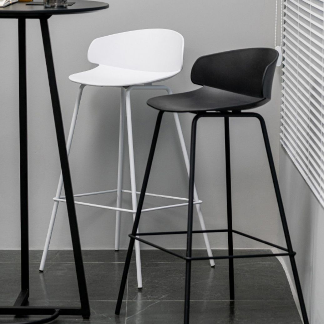 Contemporary Design Plastic Counter Barstools Low Back Stools for Home
