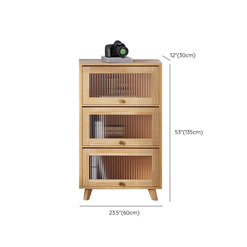 Contemporary Wood Closed Back Bookcase Standard Bookshelf with Shelves