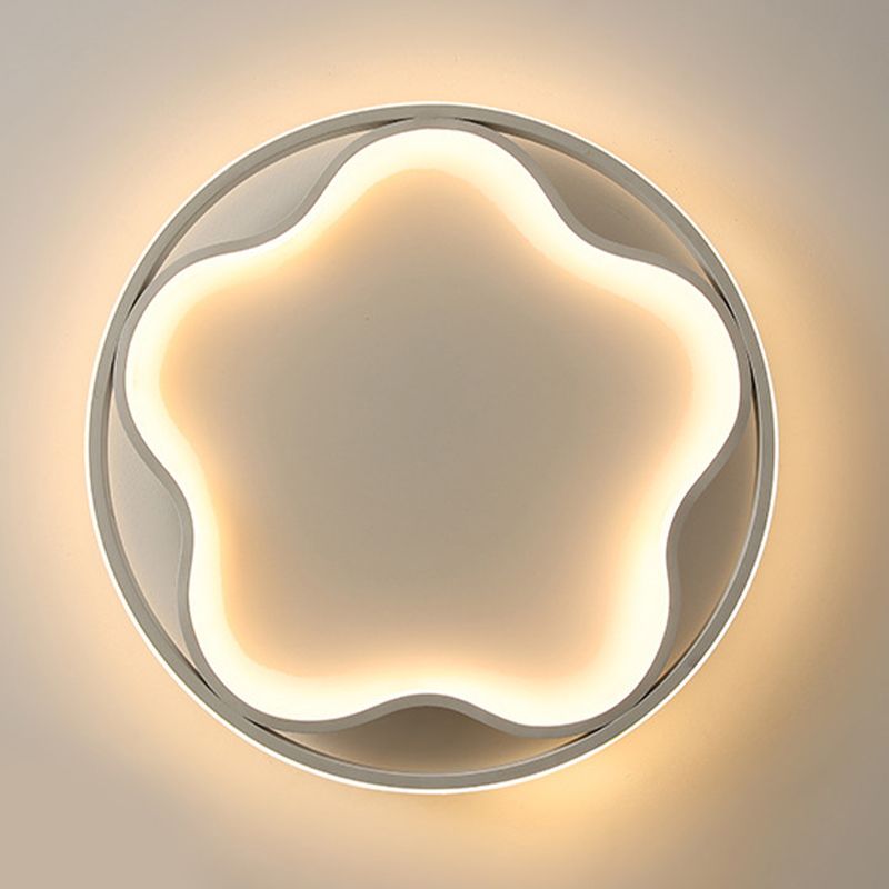Flor de metal cerca de la iluminación del techo Luz de techo blanca LED nórdica