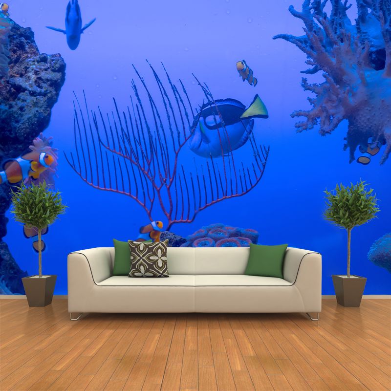 Underwater World Mural Wallpaper Sleeping Room Wall Decor, Made to Measure