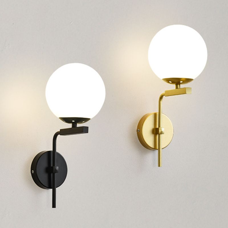 Lámpara de exploración simple junto a la cama 1 iluminación de pared de la esfera del vidrio de la bombilla