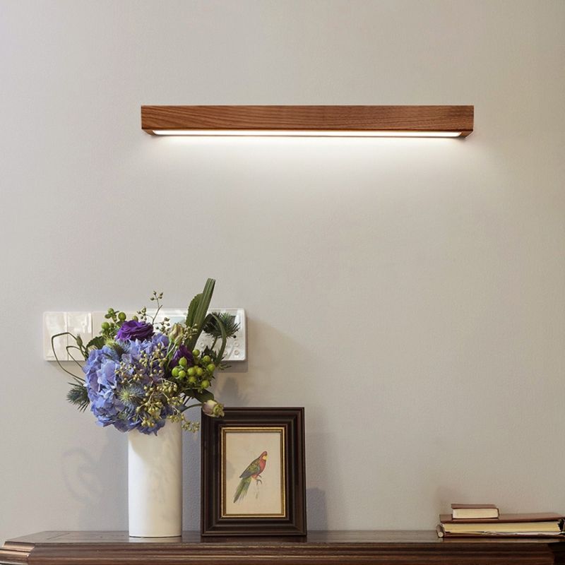 Modern Wall Light Fixture Simple Wooden LED Wall Light Sconce for Bedroom