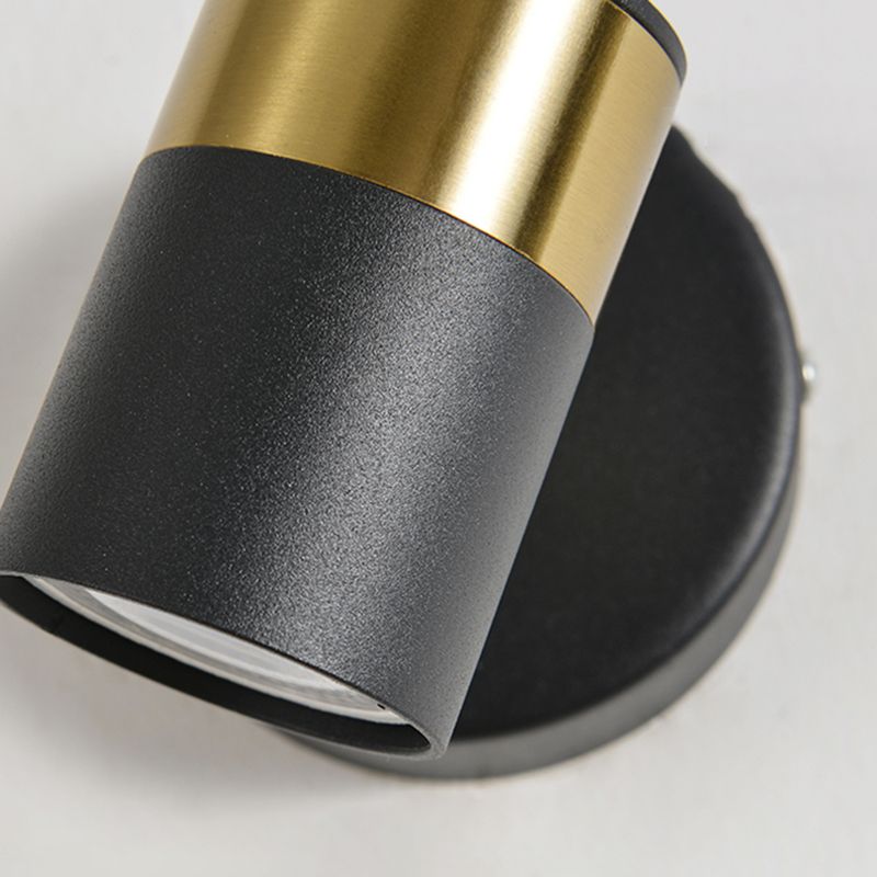 Half Cylinder Metal Wall Sconce Modern Style 1-Light Reading Wall Mount Lighting