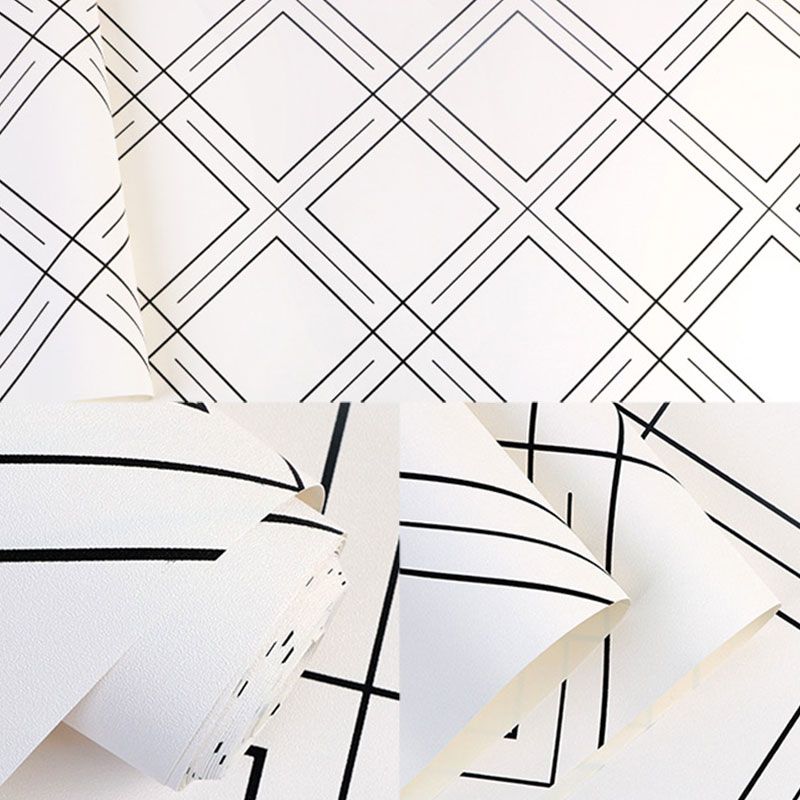 Decorative Lattice Wall Art Plaster Minimalist Wallpaper Roll for Home Decoration