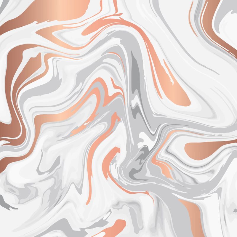 Wavy Patterned Wall Mural Decal Soft Color Modern Wall Covering for Teenage Bedroom