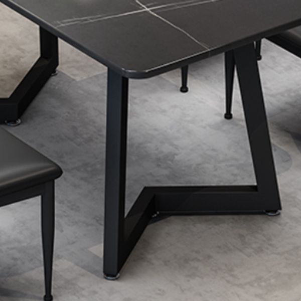 Modern 1/3/7 Pieces Dining Set Rectangle Stone Dining Table for Cafe
